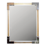 Wall mirror in lucite and chrome, 1970s