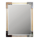 Wall mirror in lucite and chrome, 1970s