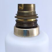 Pied de lampe opaline frise fleurs stylisées années 70