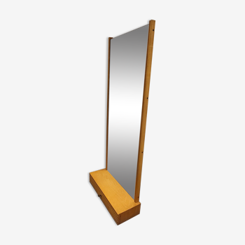 Wall mirror with drawer, 132x55 cm