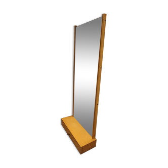 Wall mirror with drawer, 132x55 cm