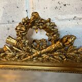 Old mirror Louis Philippe. Beveled mercury ice