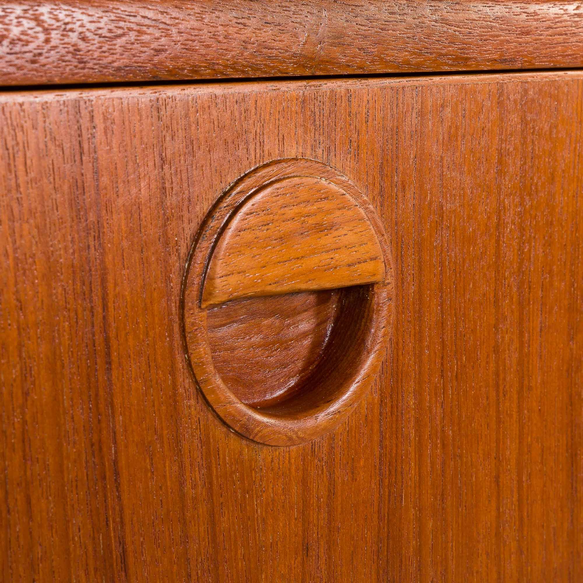 Hansen and Guldborg 3 bay teak wall unit, Denmark 1960s