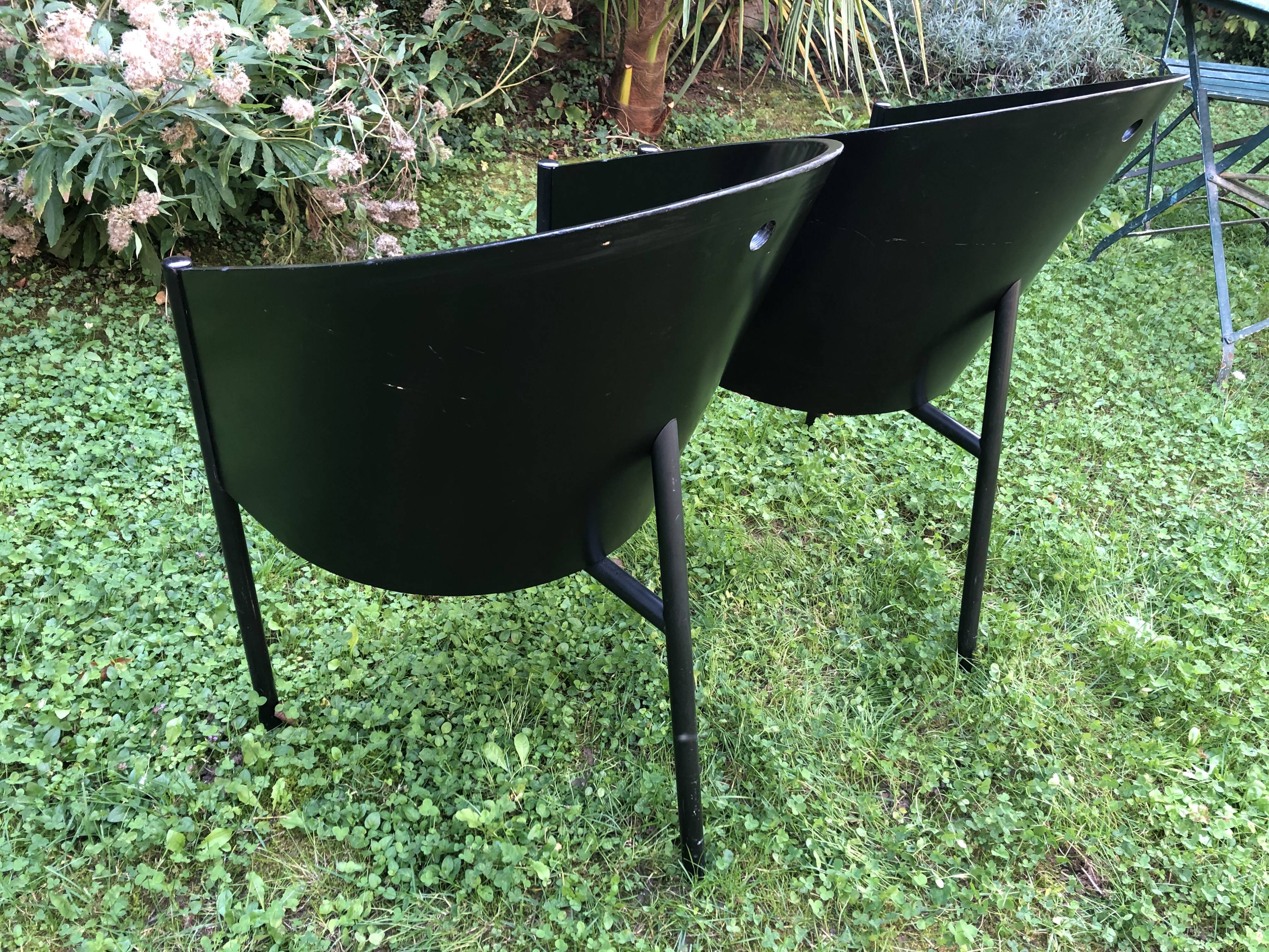 Pair of armchairs Costes signs Philippe Starck edition Aleph around 1980