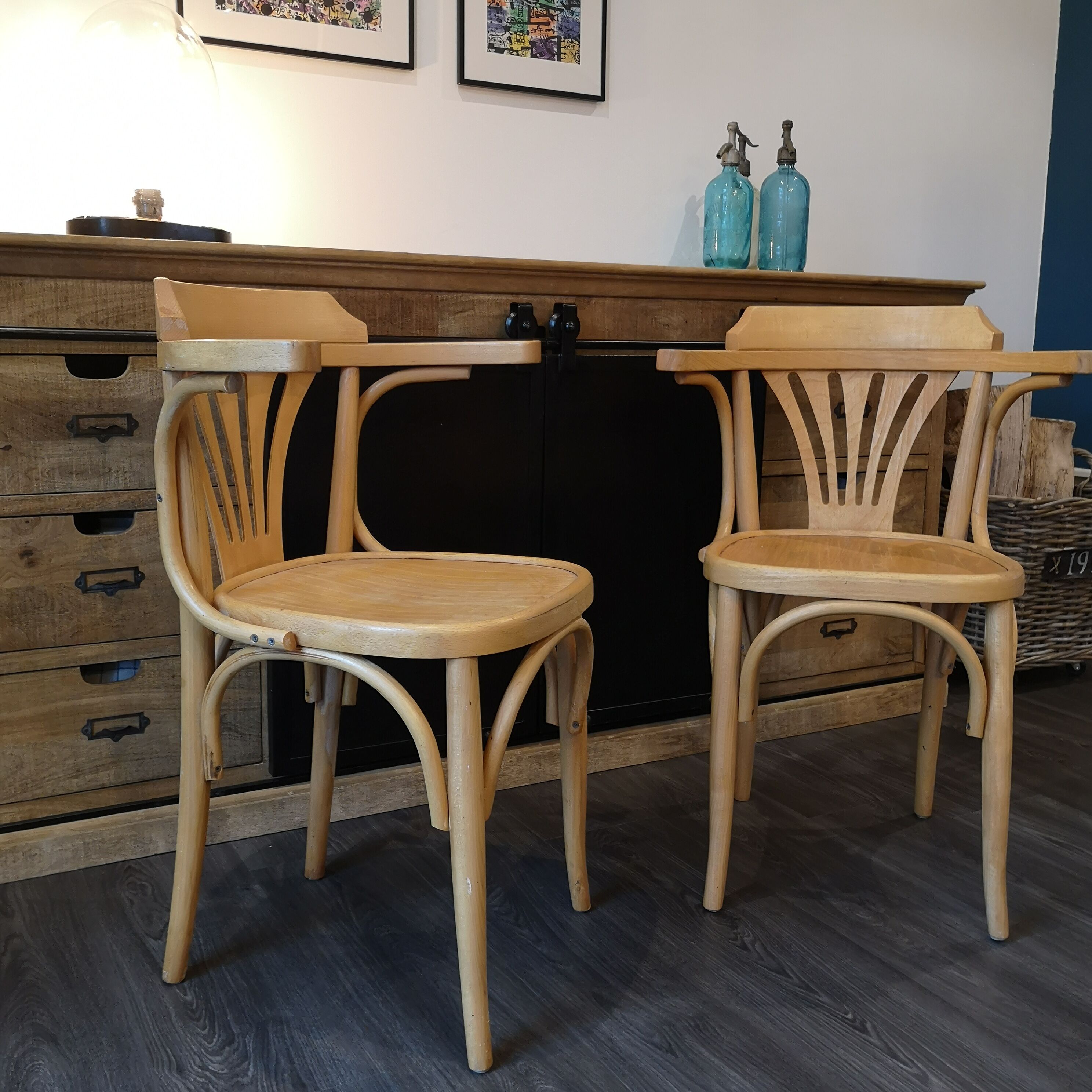 Pair of bistro chairs