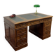 Classic English Desk with Green Inlay