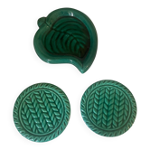 Set of 3 ceramic trivets from Vallauris.