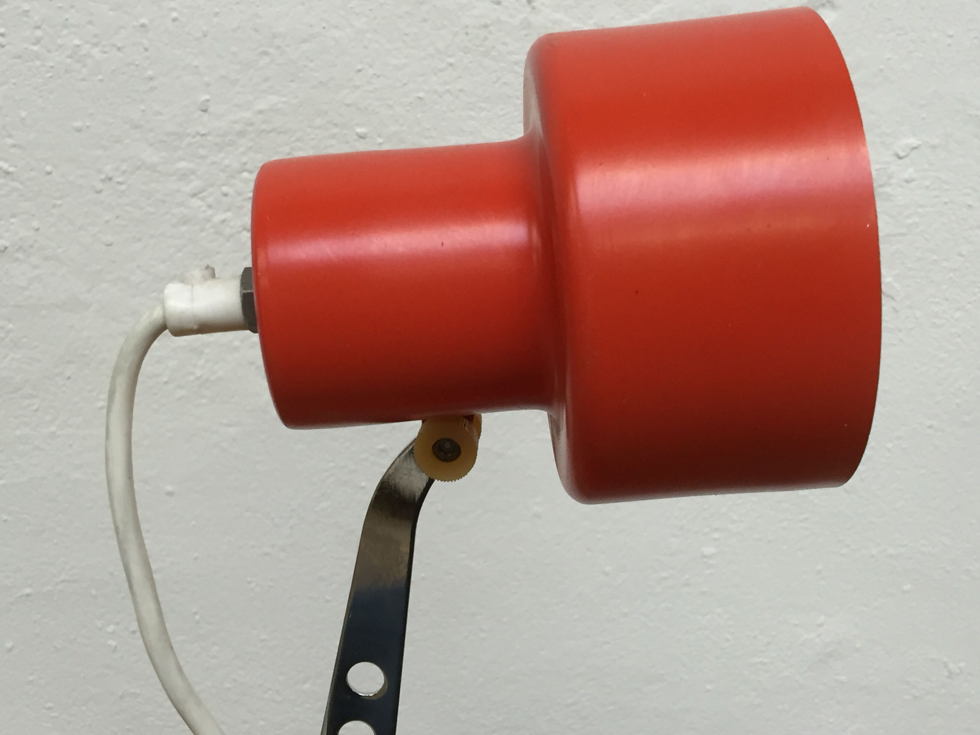 Pair of orange lamps