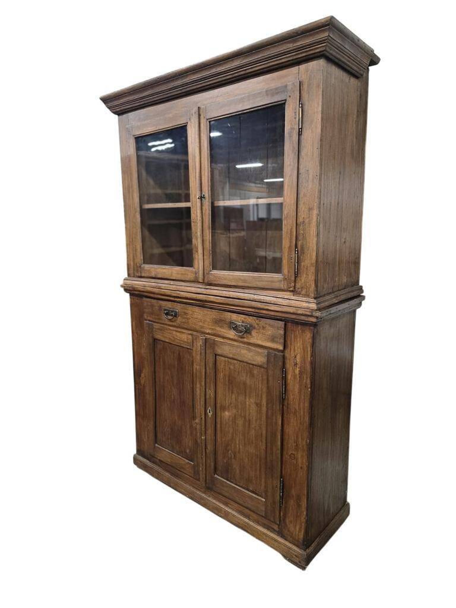 Vintage wooden display cabinet / sideboard / wardrobe