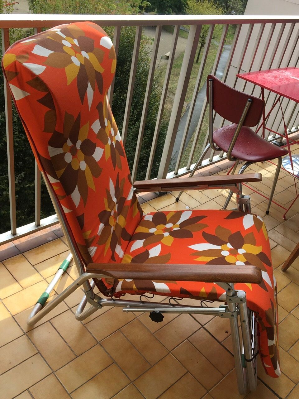 Outdoor lounge chair, vintage retro, 70s