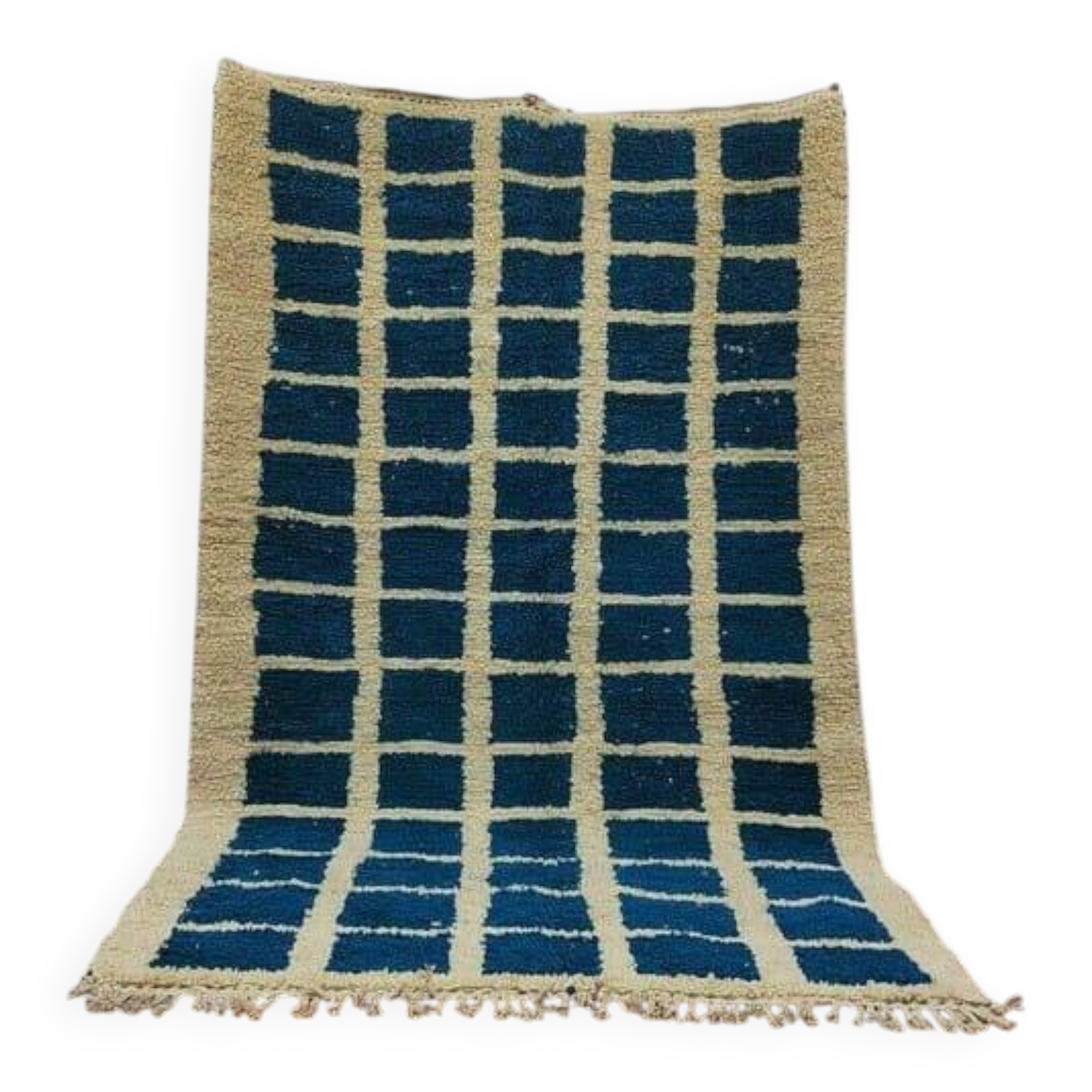 Handmade pure natural wool rug, size 160 x 250 cm