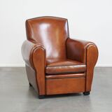 Very beautiful design armchair made of top-quality sheepskin leather