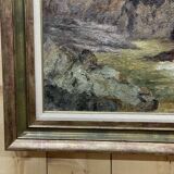 Oil on canvas representing a beachfront in the Côtes d'Armor, signed L HORNA