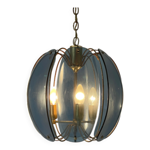 Suspension en verre bleu