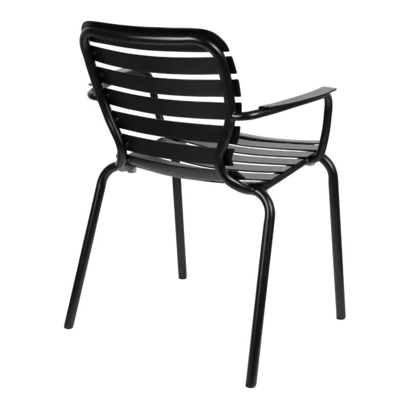 Black aluminium garden chair
