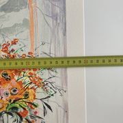 Lithograph signed by Michel Henry - Bouquet at the window