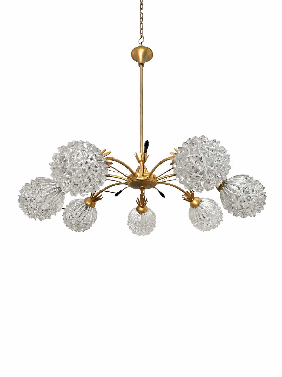 Vintage chandelier with 7 lights from the 60s/70s.