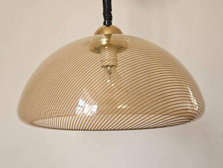 Midcentury Rare Pendant Guzzini, Luigi Massoni, Italy, 1970s