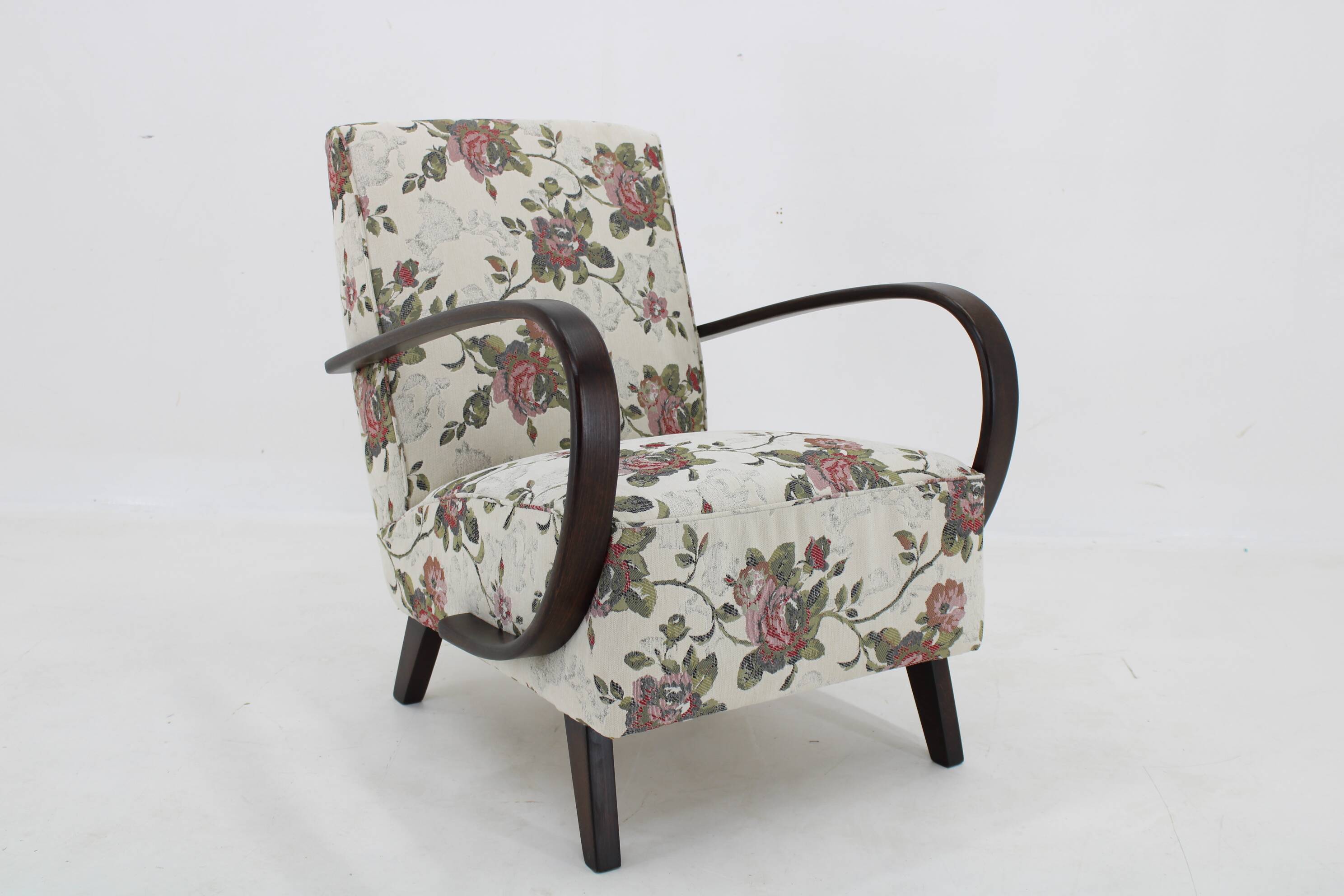 1950s Jindrich Halabala Restored Gobelin Armchair, Czechoslovakia