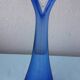 blue glass vase