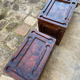 Set of Moroccan cedar wood chests
