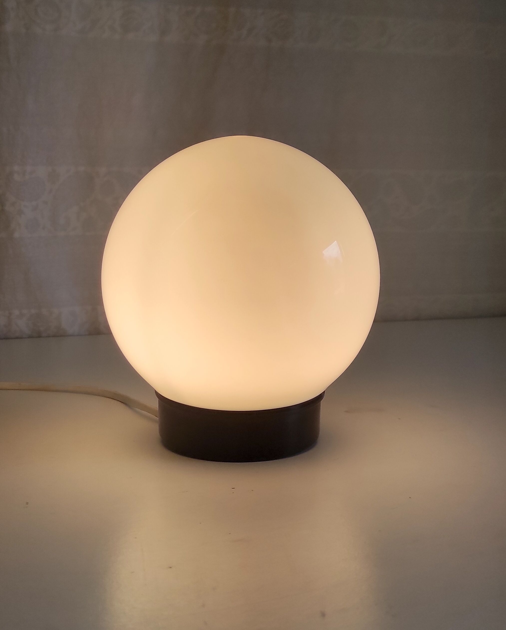 White opaline wall lamp or ceiling lamp – 60s