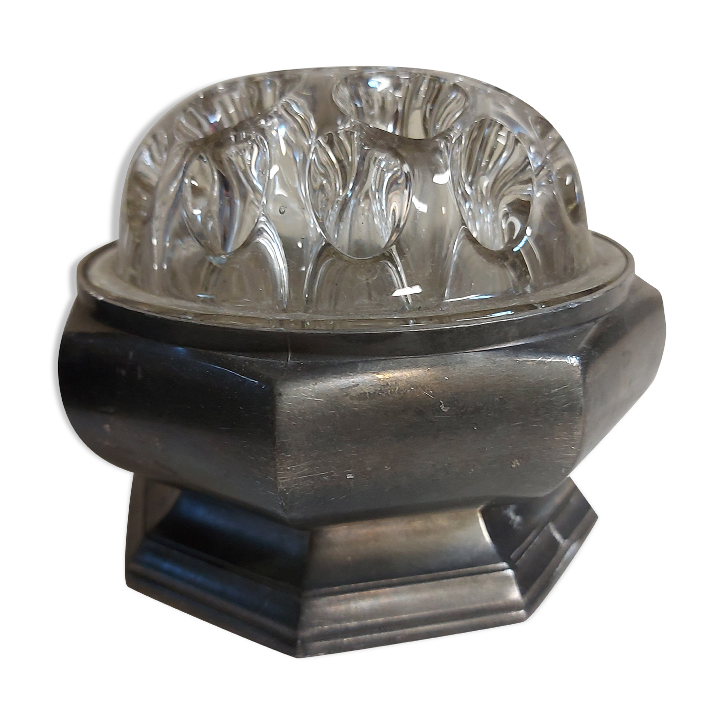 Pique fleur socle étain 12cm