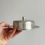 antique metal butter dish