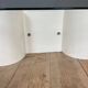 Coffee table in white lacquered steel and glass top 1970s
