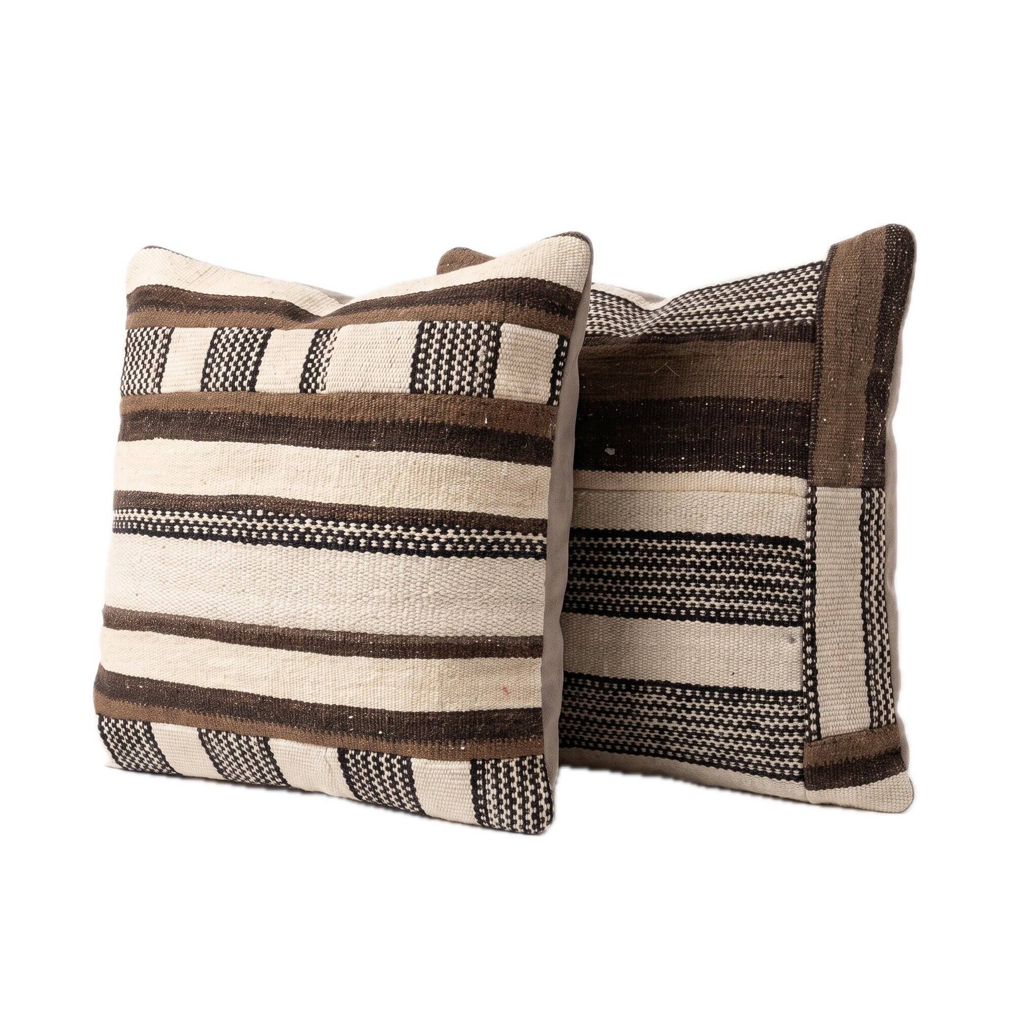Set of 2 vintage kilim cushion covers 50x50 cm