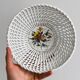 Openwork porcelain fruit bowl.