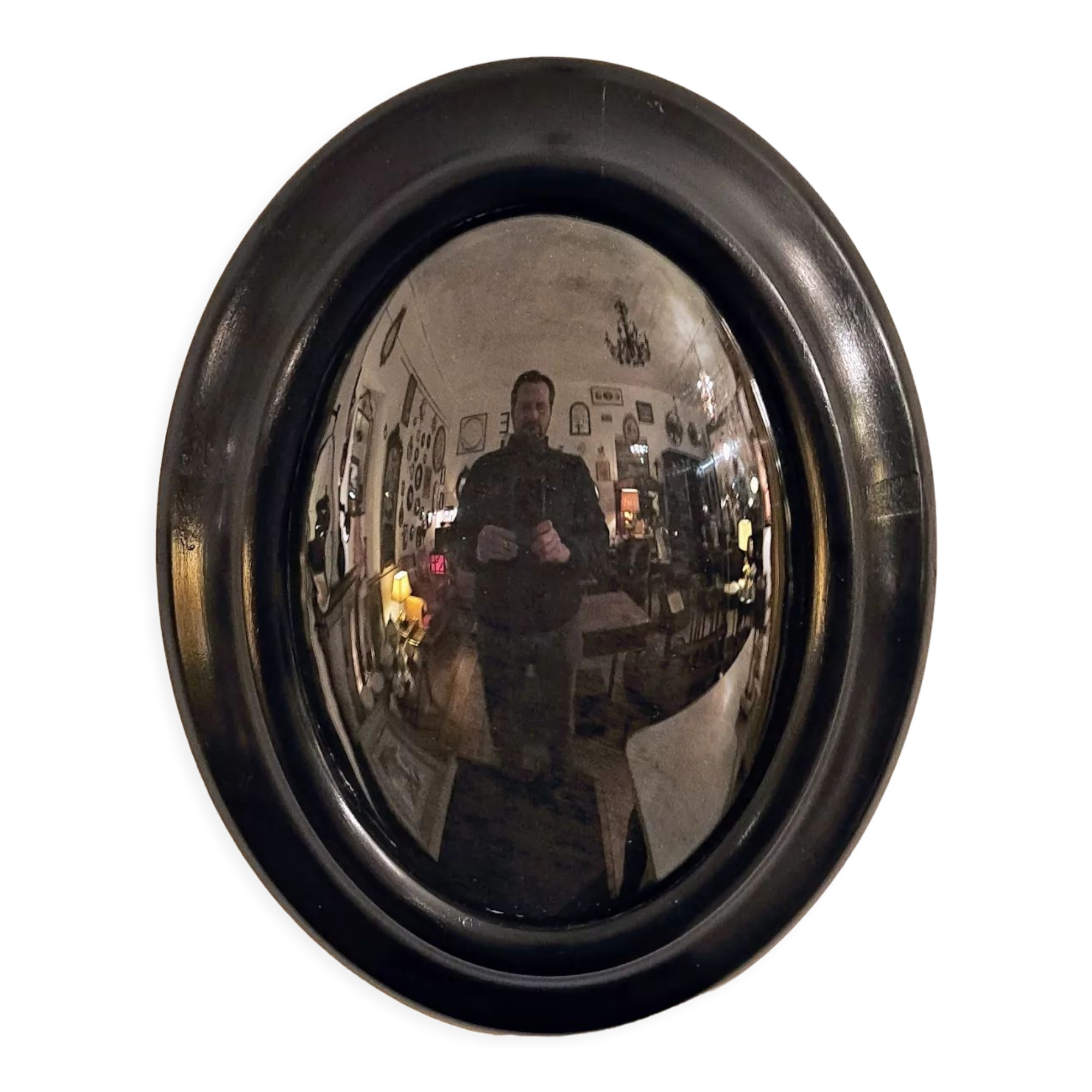 Napoleon III oval frame with curved window