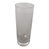 Crystal vase Baccarat roll tube engraved