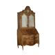 Trumeau barocchetto avec miroir en placage de ronce de noyer, Italie, XVIIIe siècle