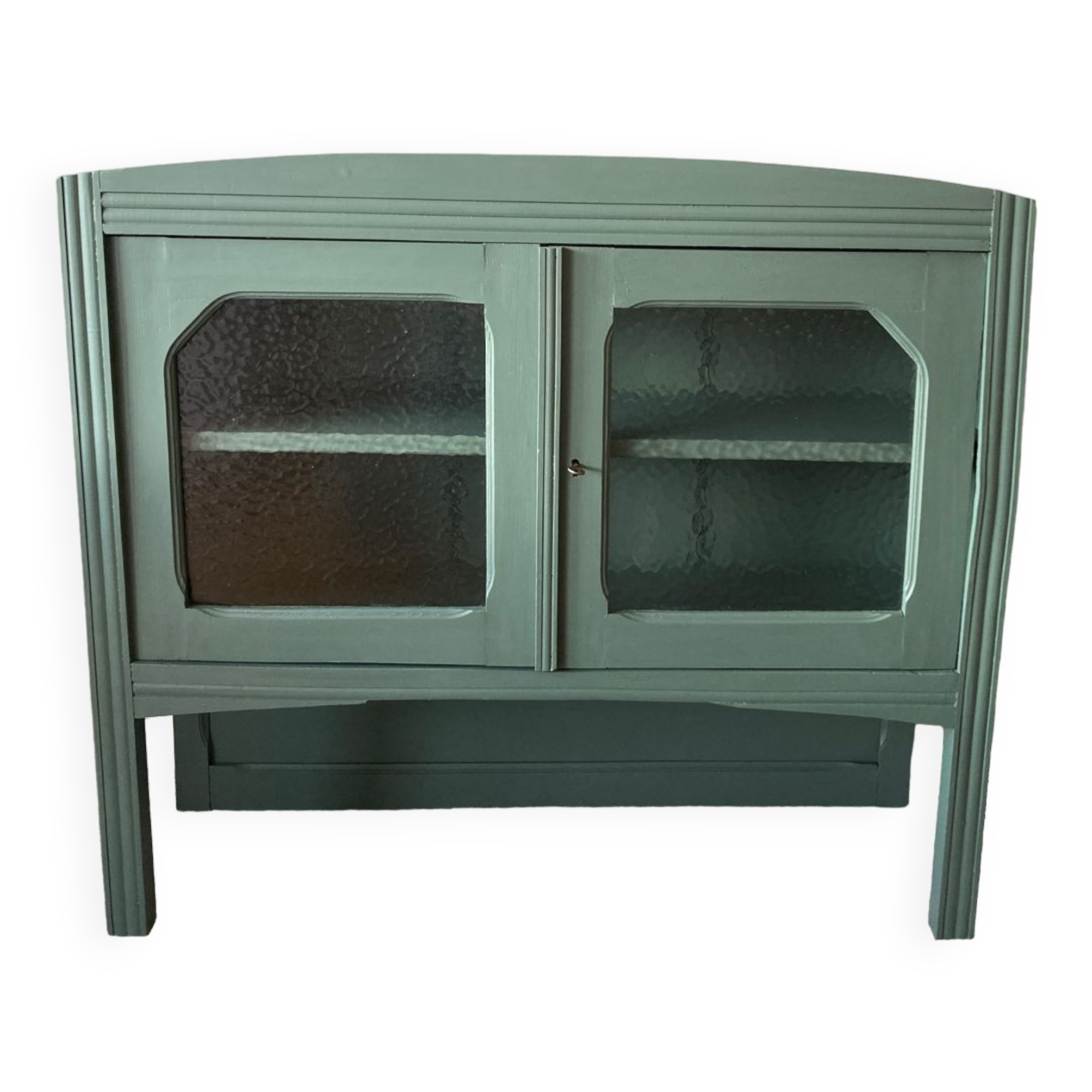 Top of glass buffet china cabinet