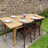 Old light wood farm table