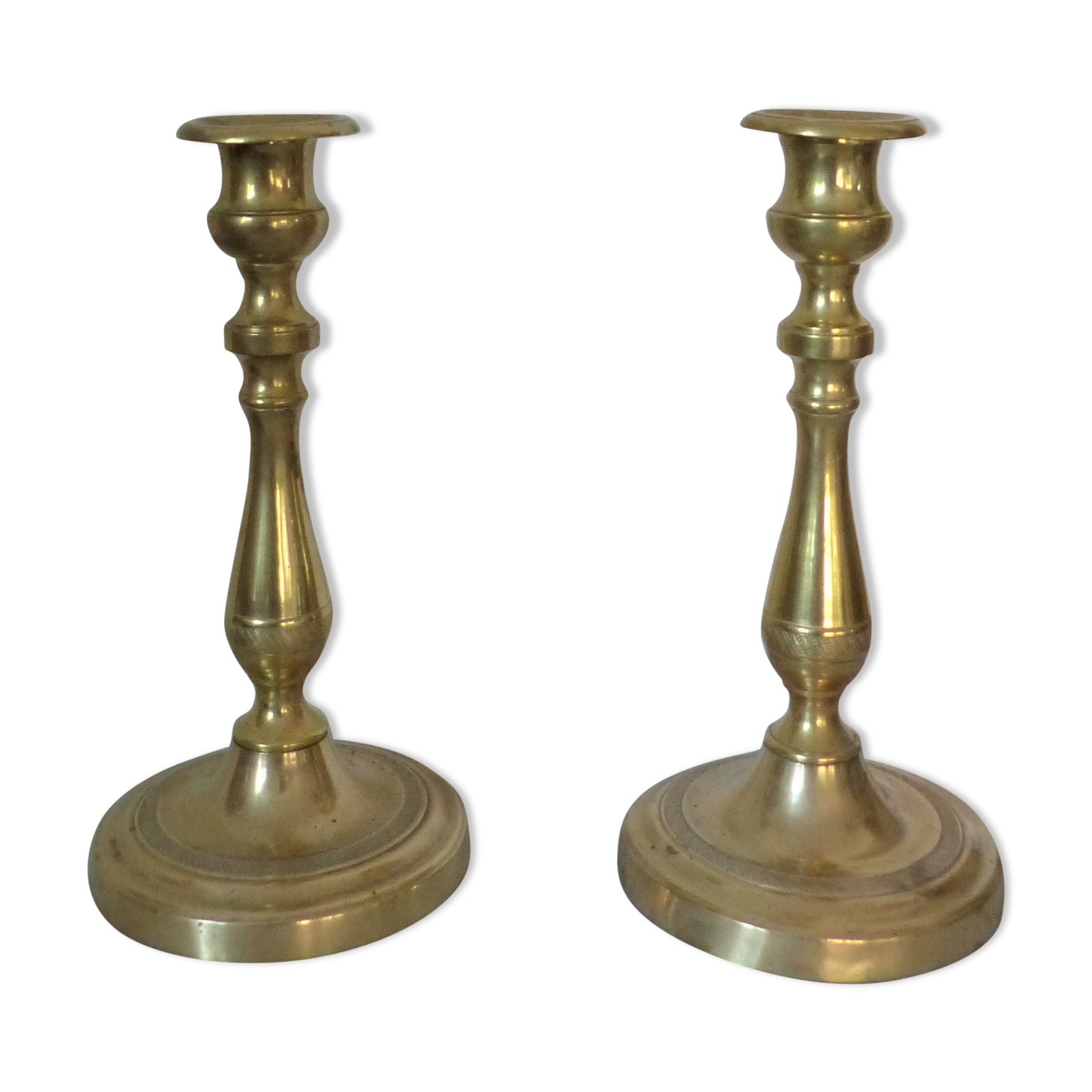 Pair of brass candlesticks early 20th century
