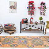 Long hallway turkish runner rug 341x81cm