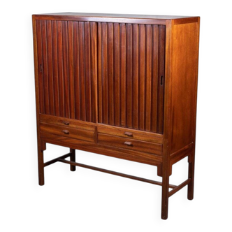 Mahogany furniture attributed to Hans J. Wegner, Denmark, 1950s