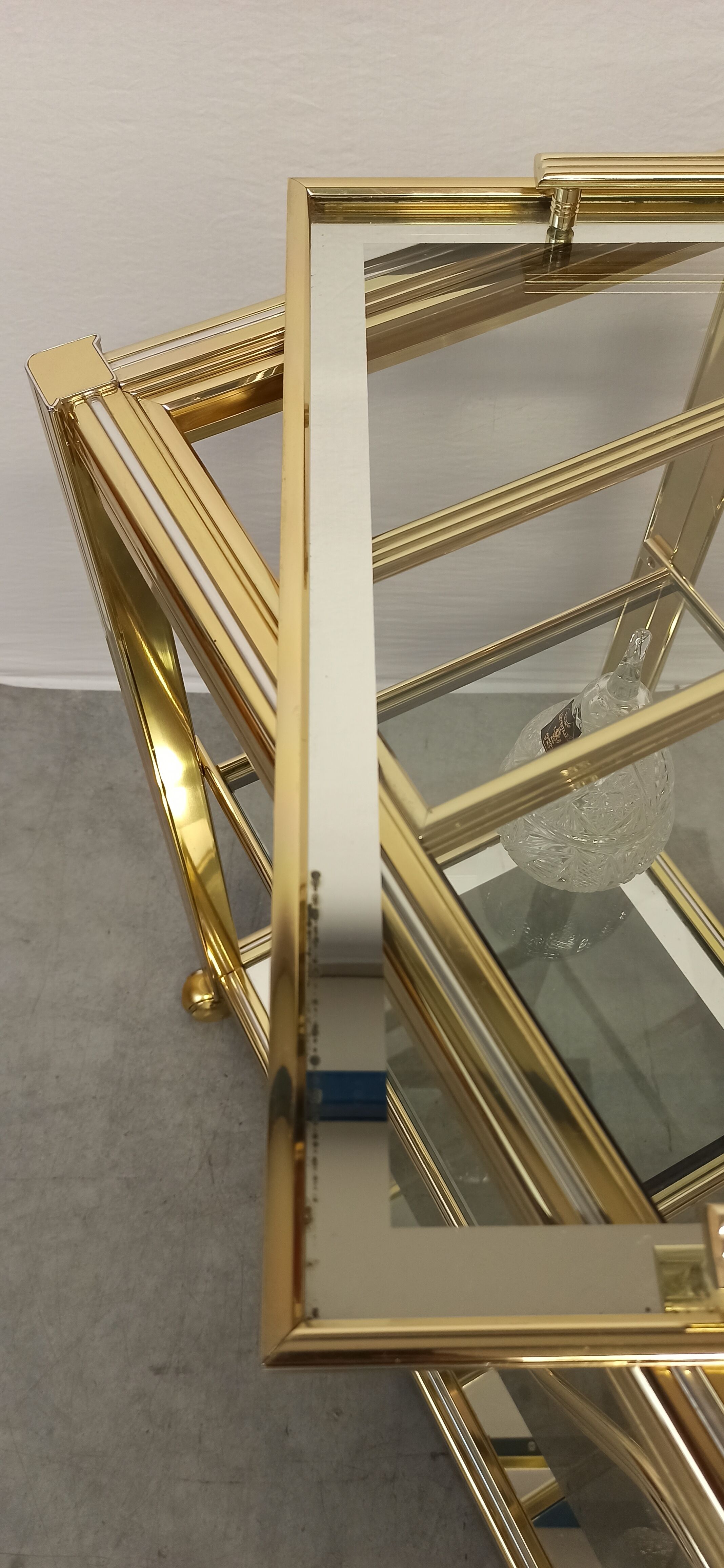 Vintage brass bar service