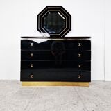 Jean Claude Mahey chest of drawers with mirror, 1970s