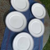 5 large vintage royal bone china dinner plates