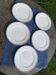 5 grandes assiettes plates royal bone china vintage