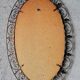 Oval wall mirror sun gilded metal frame vintage 60 70