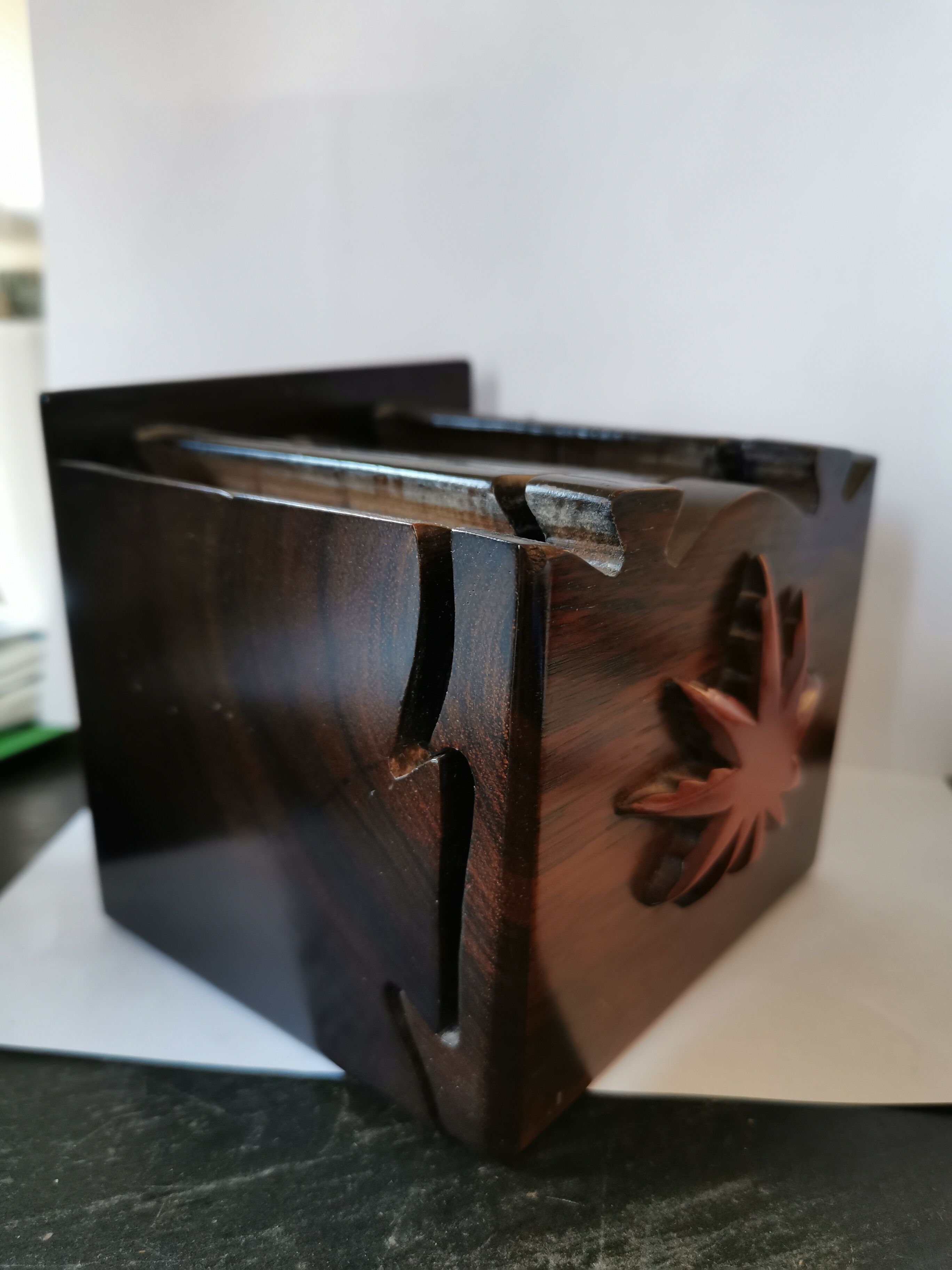 Exotic wooden secret box