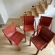 Set of 4 Carlo Bartoli chairs – Manufacturer Matteo Grassi – Coral model