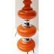 Lampe bois orange et chrome 70's