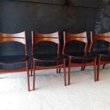 4 Danish chairs in solid teak, model 310 , design Erik Buch