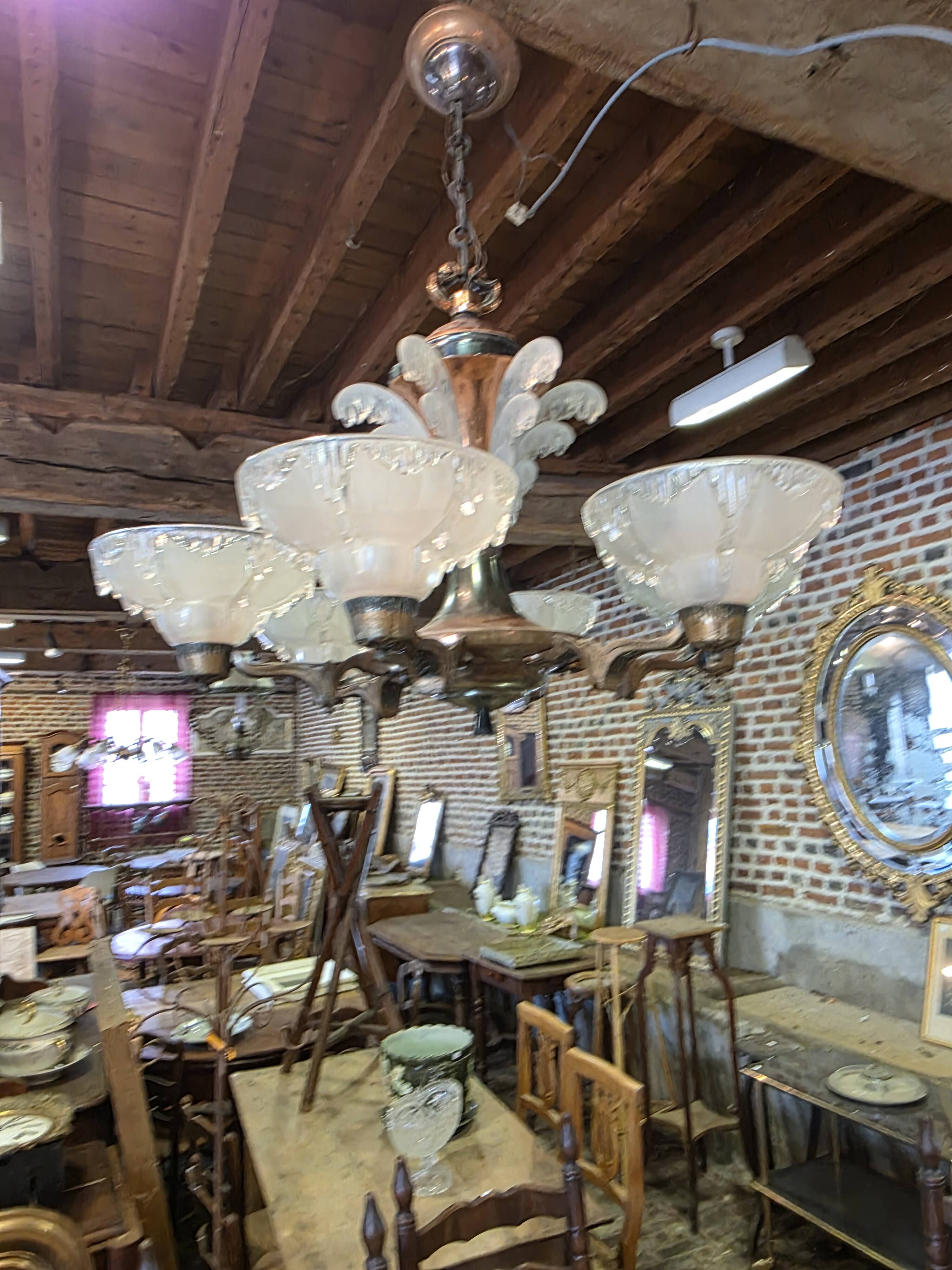 Ezan Art Deco 6-light chandelier