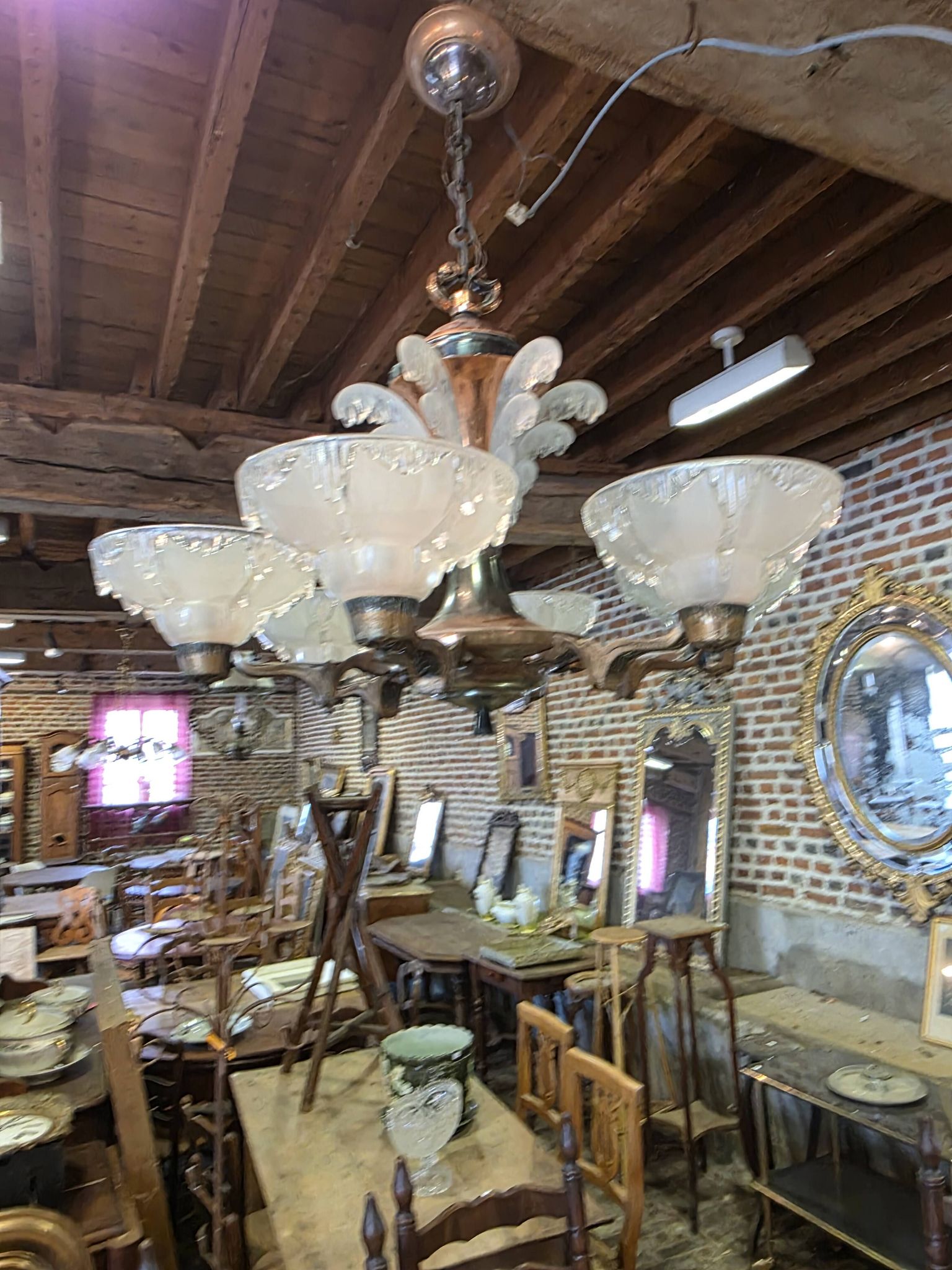 Ezan Art Deco 6-light chandelier